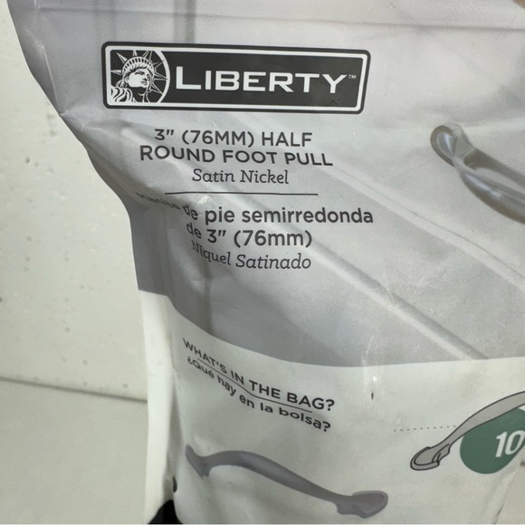 Liberty 3" Satin Nickel Half Round Foot Pull Pack of 10 P39955L-SN-U1 NEW - Picture 8 of 9